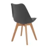 Chair VEGAS C0033.03 Beech Wood legs with Dark Grey PP Seat 45x56x80Hcm Chair VEGAS C0033.03 Beech Wood legs with Dark Grey PP Seat 45x56x80Hcm