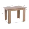 Dining Table KELVIN Sonama Oak 110x80x77H cm. Dining Table KELVIN Sonama Oak 110x80x77H cm.