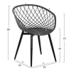 Armchair ARIADNE Polypropylene Grey with Black Metal legs 63x56x80Hcm. Armchair ARIADNE Polypropylene Grey with Black Metal legs 63x56x80Hcm.