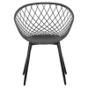 Armchair ARIADNE Polypropylene Grey with Black Metal legs 63x56x80Hcm. Armchair ARIADNE Polypropylene Grey with Black Metal legs 63x56x80Hcm.