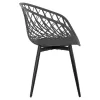 Armchair ARIADNE Polypropylene Grey with Black Metal legs 63x56x80Hcm. Armchair ARIADNE Polypropylene Grey with Black Metal legs 63x56x80Hcm.