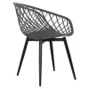 Armchair ARIADNE Polypropylene Grey with Black Metal legs 63x56x80Hcm. Armchair ARIADNE Polypropylene Grey with Black Metal legs 63x56x80Hcm.