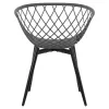 Armchair ARIADNE Polypropylene Grey with Black Metal legs 63x56x80Hcm. Armchair ARIADNE Polypropylene Grey with Black Metal legs 63x56x80Hcm.