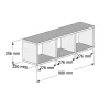 WALL SHELF MELAMINE GREY & WHITE 90x22x25,6Hcm. WALL SHELF MELAMINE GREY & WHITE 90x22x25,6Hcm.