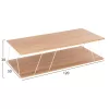 Coffee Table TARS C8927.14 Sonoma with White Metal Rods 120x50x30cm Coffee Table TARS C8927.14 Sonoma with White Metal Rods 120x50x30cm