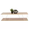 Coffee Table TARS C8927.14 Sonoma with White Metal Rods 120x50x30cm Coffee Table TARS C8927.14 Sonoma with White Metal Rods 120x50x30cm