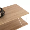 Coffee Table TARS C8927.14 Sonoma with White Metal Rods 120x50x30cm Coffee Table TARS C8927.14 Sonoma with White Metal Rods 120x50x30cm