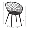 Armchair ARIADNE Polypropylene Black with Metal legs 63x56x80Hcm. Armchair ARIADNE Polypropylene Black with Metal legs 63x56x80Hcm.
