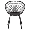 Armchair ARIADNE Polypropylene Black with Metal legs 63x56x80Hcm. Armchair ARIADNE Polypropylene Black with Metal legs 63x56x80Hcm.