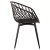 Armchair ARIADNE Polypropylene Black with Metal legs 63x56x80Hcm. Armchair ARIADNE Polypropylene Black with Metal legs 63x56x80Hcm.