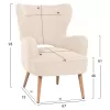 Armchair - Bergerac MYLIE C8394.20 Ecru Boucle Fabric 66X75X93H cm Armchair - Bergerac MYLIE C8394.20 Ecru Boucle Fabric 66X75X93H cm
