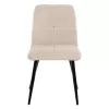 Chair SHELLY White Teddy fabric with Black Metal legs 48x64x87Hcm. Chair SHELLY White Teddy fabric with Black Metal legs 48x64x87Hcm.