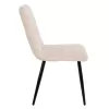 Chair SHELLY White Teddy fabric with Black Metal legs 48x64x87Hcm. Chair SHELLY White Teddy fabric with Black Metal legs 48x64x87Hcm.