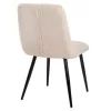 Chair SHELLY White Teddy fabric with Black Metal legs 48x64x87Hcm. Chair SHELLY White Teddy fabric with Black Metal legs 48x64x87Hcm.