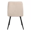 Chair SHELLY White Teddy fabric with Black Metal legs 48x64x87Hcm. Chair SHELLY White Teddy fabric with Black Metal legs 48x64x87Hcm.