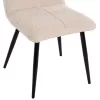 Chair SHELLY White Teddy fabric with Black Metal legs 48x64x87Hcm. Chair SHELLY White Teddy fabric with Black Metal legs 48x64x87Hcm.
