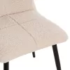 Chair SHELLY White Teddy fabric with Black Metal legs 48x64x87Hcm. Chair SHELLY White Teddy fabric with Black Metal legs 48x64x87Hcm.