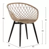 Armchair ARIADNE Polypropylene Cappuccino with Black Metal legs 63x56x80Hcm. Armchair ARIADNE Polypropylene Cappuccino with Black Metal legs 63x56x80Hcm.