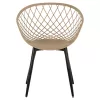 Armchair ARIADNE Polypropylene Cappuccino with Black Metal legs 63x56x80Hcm. Armchair ARIADNE Polypropylene Cappuccino with Black Metal legs 63x56x80Hcm.