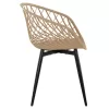 Armchair ARIADNE Polypropylene Cappuccino with Black Metal legs 63x56x80Hcm. Armchair ARIADNE Polypropylene Cappuccino with Black Metal legs 63x56x80Hcm.
