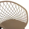 Armchair ARIADNE Polypropylene Cappuccino with Black Metal legs 63x56x80Hcm. Armchair ARIADNE Polypropylene Cappuccino with Black Metal legs 63x56x80Hcm.