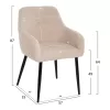 Armchair SHELLY White Teddy fabric with Black Metal legs 57x55x87Hcm. Armchair SHELLY White Teddy fabric with Black Metal legs 57x55x87Hcm.