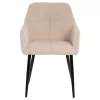 Armchair SHELLY White Teddy fabric with Black Metal legs 57x55x87Hcm. Armchair SHELLY White Teddy fabric with Black Metal legs 57x55x87Hcm.