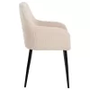 Armchair SHELLY White Teddy fabric with Black Metal legs 57x55x87Hcm. Armchair SHELLY White Teddy fabric with Black Metal legs 57x55x87Hcm.