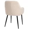 Armchair SHELLY White Teddy fabric with Black Metal legs 57x55x87Hcm. Armchair SHELLY White Teddy fabric with Black Metal legs 57x55x87Hcm.