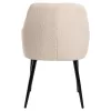 Armchair SHELLY White Teddy fabric with Black Metal legs 57x55x87Hcm. Armchair SHELLY White Teddy fabric with Black Metal legs 57x55x87Hcm.