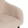 Armchair SHELLY White Teddy fabric with Black Metal legs 57x55x87Hcm. Armchair SHELLY White Teddy fabric with Black Metal legs 57x55x87Hcm.