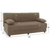 Sofa - Bed Andri 3-seater Brown 180x72x77H cm Sofa - Bed Andri 3-seater Brown 180x72x77H cm