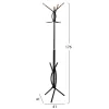 FLOOR STANDING HANGER  METALLIC IN BLACK COLOR-7 HANGING POSITIONS 41x41x176Hcm. FLOOR STANDING HANGER  METALLIC IN BLACK COLOR-7 HANGING POSITIONS 41x41x176Hcm.