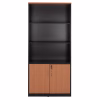 Βιβλιοθήκη γραφείου επαγγελματική Abelina Οξιά με 2 πόρτες 80Χ40Χ180 Υ εκ.