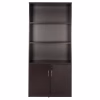 Professional office bookcase  Caitlyn Wenge with 2 doors 80X40X180 H cm