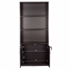 Professional office bookcase  Caitlyn Wenge with 2 doors 80X40X180 H cm