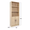 Bookshelf Melamine Ensley Sonama with metal handle 60x30x180 cm Bookshelf Melamine Ensley Sonama with metal handle 60x30x180 cm