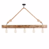 WOODEN PENDANT LIGHT WITH ROPE DETAILS 100Χ7Χ53 cm. WOODEN PENDANT LIGHT WITH ROPE DETAILS 100Χ7Χ53 cm.