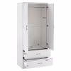 Wardrobe REINA with 2 Drawers White 80x42.5x180.5 cm