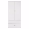 Wardrobe REINA with 2 Drawers White 80x42.5x180.5 cm