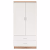 Ντουλάπα REINA Δίφυλλη με 2 Συρτάρια Sonama - Λευκή 80x42.5x180.5 εκ. Ντουλάπα REINA Δίφυλλη με 2 Συρτάρια Sonama - Λευκή 80x42.5x180.5 εκ.