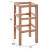 WOODEN STOOL WITHOUT BACK MADE OF BEECH TREE WOOD  35,5x35,5x78cm UNPAINTED WOODEN STOOL WITHOUT BACK MADE OF BEECH TREE WOOD  35,5x35,5x78cm UNPAINTED