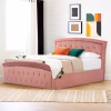 Upholstered Bed ODELIA Double with Storage space Velvet Dusty Pink 160x200 cm Upholstered Bed ODELIA Double with Storage space Velvet Dusty Pink 160x200 cm