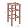WOODEN STOOL WITHOUT BACK IN WALNUT WOODEN STOOL WITHOUT BACK IN WALNUT