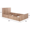 Bed ADLER Single Sonoma Oak 90X200 cm Bed ADLER Single Sonoma Oak 90X200 cm