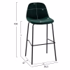 Stool VINCENT  VELVET GREEN AND METAL FRAME 56,5x47x106 cm. Stool VINCENT  VELVET GREEN AND METAL FRAME 56,5x47x106 cm.