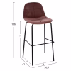 VINCENT STOOL VELVET DUSTY PINK AND METAL FRAME  56,5Χ47Χ106 cm. VINCENT STOOL VELVET DUSTY PINK AND METAL FRAME  56,5Χ47Χ106 cm.