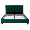 Upholstered Bed BILLIE Double Velvet Green 160X200 cm