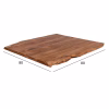 Table Top Solid Acacia Wood 80x80x4 cm Table Top Solid Acacia Wood 80x80x4 cm