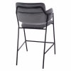 Medium Height Bar Stool KELSO Velvet Gray with Metal Frame 54x58x95cm Medium Height Bar Stool KELSO Velvet Gray with Metal Frame 54x58x95cm